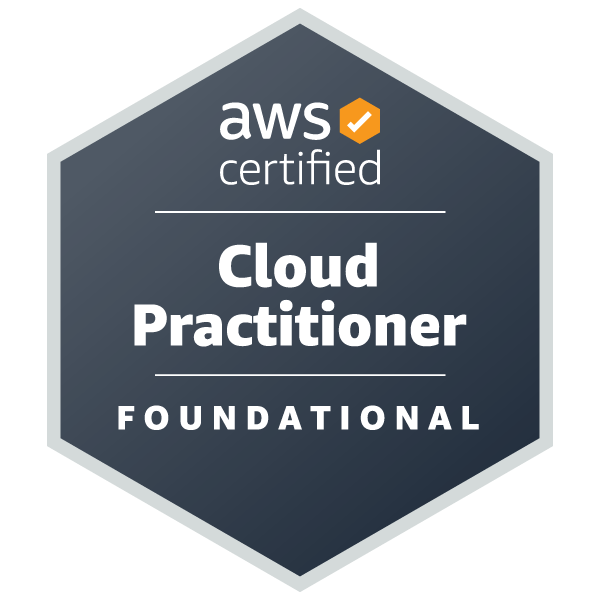 AWS Cloud Practitioner certification badge